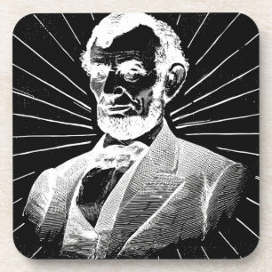 grunge abraham lincoln coaster