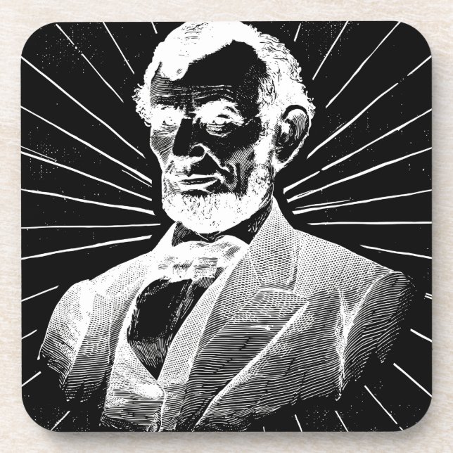 grunge abraham lincoln coaster (Front)