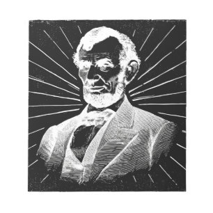 grunge abraham lincoln notepad
