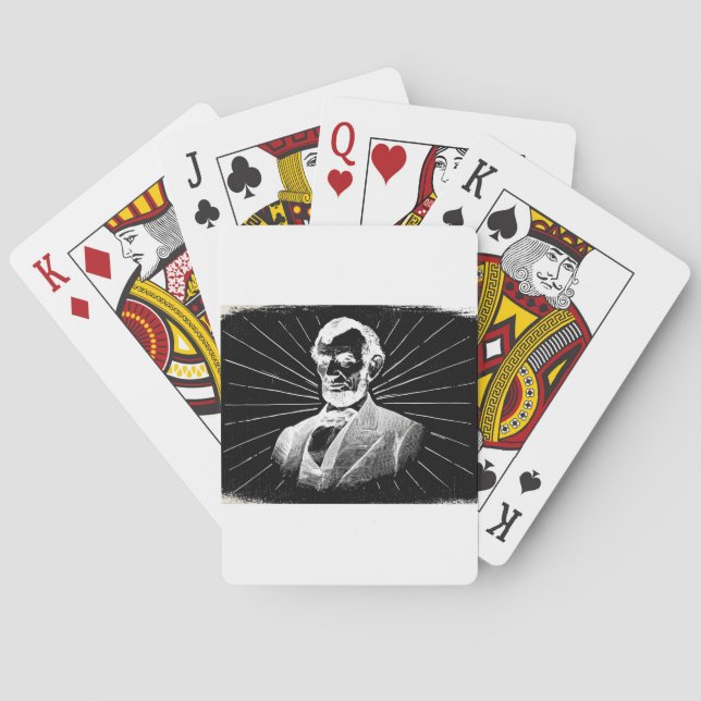 grunge abraham lincoln playing cards (Back)