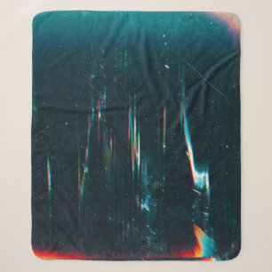Grunge abstract background. Damaged screen. Orange Sherpa Blanket