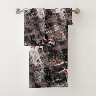 Grunge, abstract. bath towel set