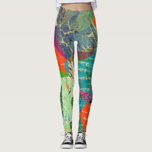 Grunge, abstract leggings