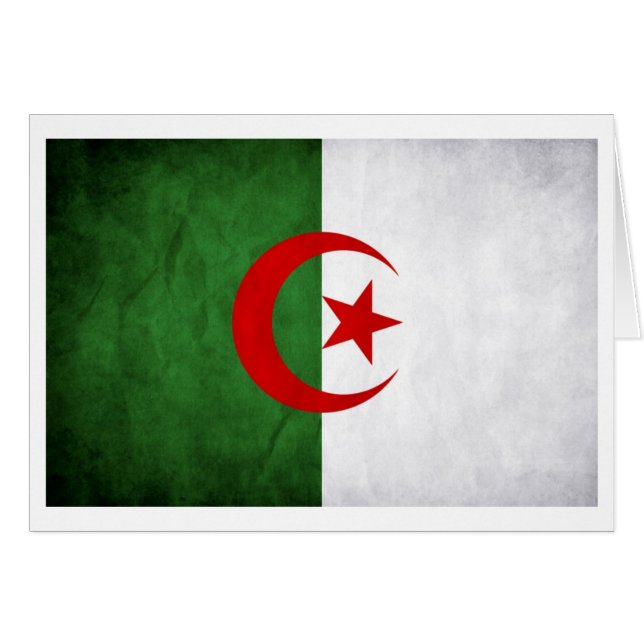 Grunge Algeria National Flag (Front Horizontal)