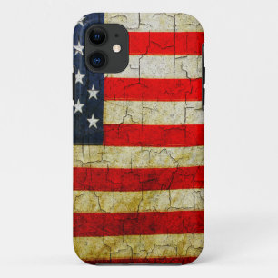 Grunge America flag iPhone 11 Case