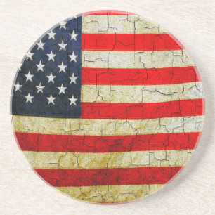 Grunge America flag Coaster