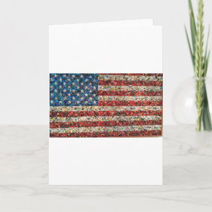 grunge american flag card
