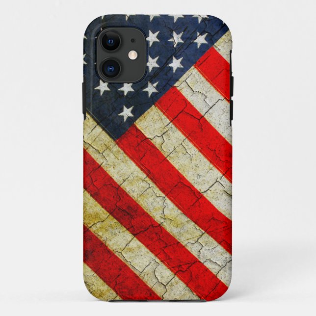 Grunge American flag Case-Mate iPhone Case (Back)