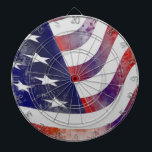 Grunge American Flag Dartboard<br><div class="desc">Grunge American Flag</div>