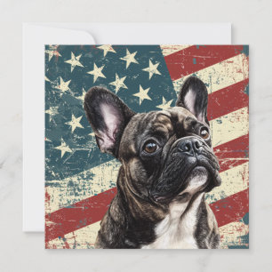 Grunge American Flag French Bulldog