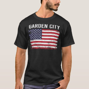 Grunge American Flag Garden City T-Shirt