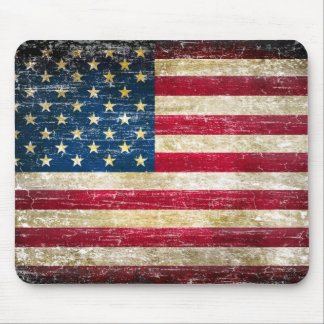 Grunge American Flag Mouse Pad