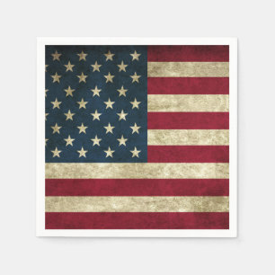Grunge American Flag Napkin