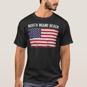 Grunge American Flag North Miami Beach T-Shirt