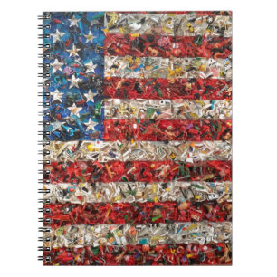 grunge american flag notebook