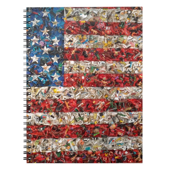 grunge american flag notebook (Front)