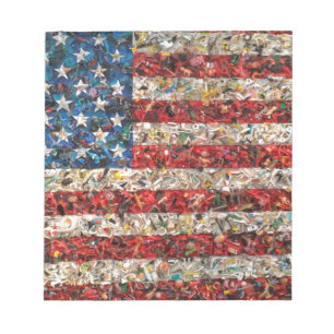 grunge american flag notepad