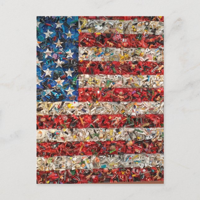 grunge american flag postcard (Front)