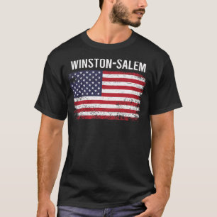 Grunge American Flag Winston-Salem T-Shirt