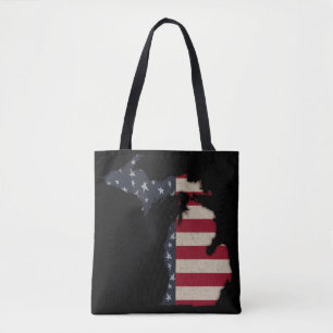 Grunge Americana Michigan You Customise Tote Bag
