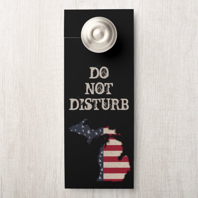Grunge Americana Style | Michigan State Door Hanger (On Knob)