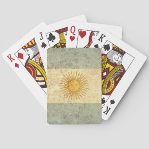 Grunge Argentina Flag Playing Cards