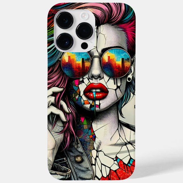 Grunge Art | Fractured Woman Abstract Case-Mate iPhone Case (Back)