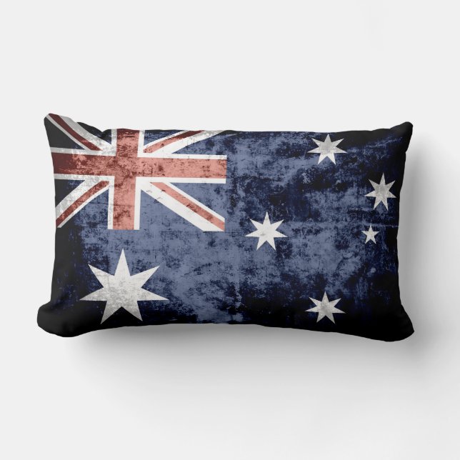 Grunge Australia Flag 2 Lumbar Cushion (Front)