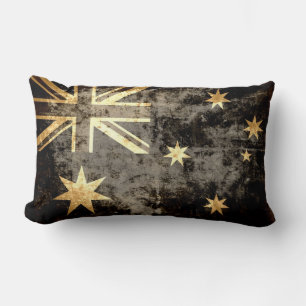 Grunge Australia Flag 3 Lumbar Cushion
