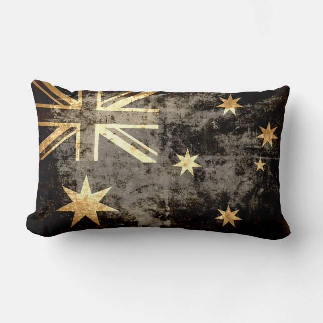 Grunge Australia Flag 3 Lumbar Cushion (Front)