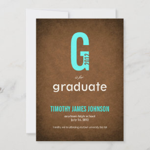 Grunge Backed Graduation Announcement
