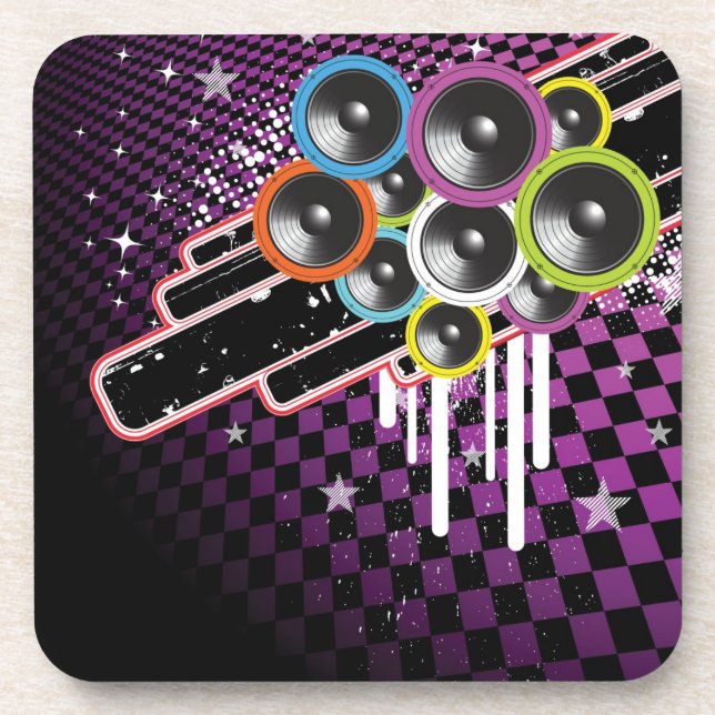 Grunge background coaster (Front)