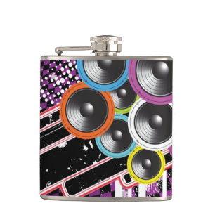Grunge background hip flask