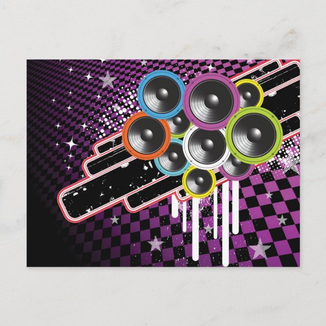 Grunge background postcard (Front)