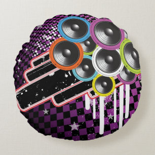 Grunge background round cushion