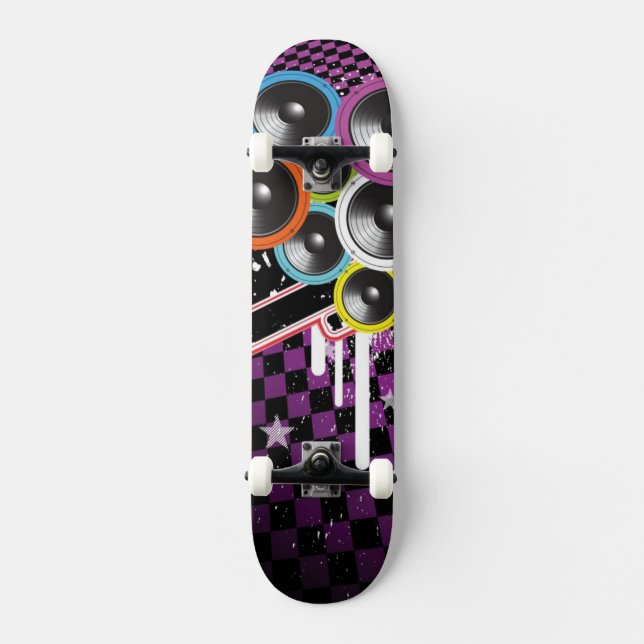 Grunge background skateboard (Front)