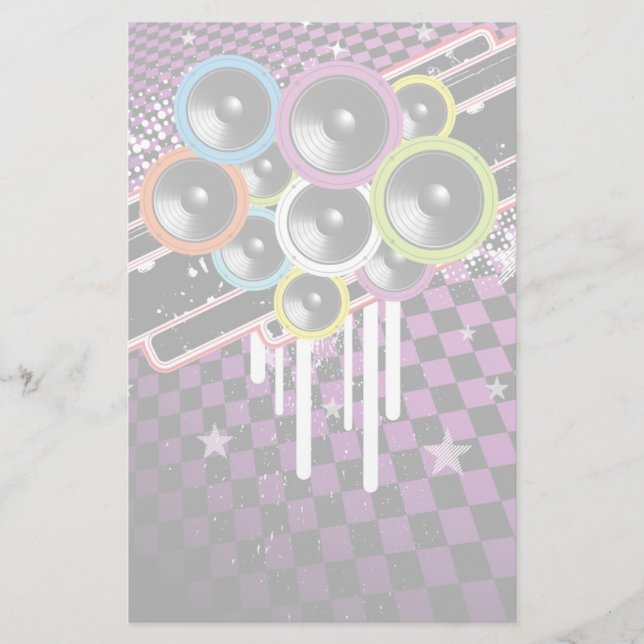 Grunge background stationery (Front)