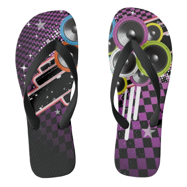 Grunge background thongs (Footbed)