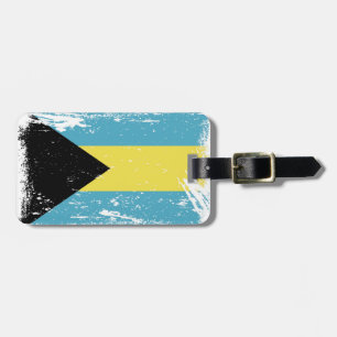 Grunge Bahamas Flag Luggage Tag
