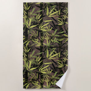 Grunge bamboo forest. beach towel