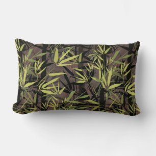 Grunge bamboo forest. lumbar cushion