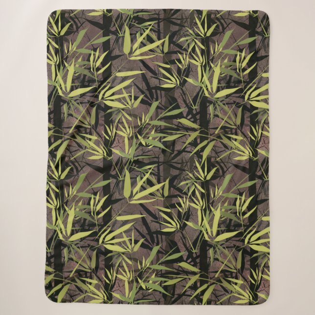 Grunge bamboo forest. sherpa blanket (Front)