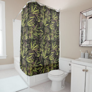 Grunge bamboo forest. shower curtain