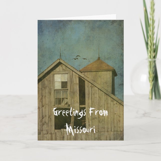 Grunge Barn, Greetings From Missouri Card (Front)