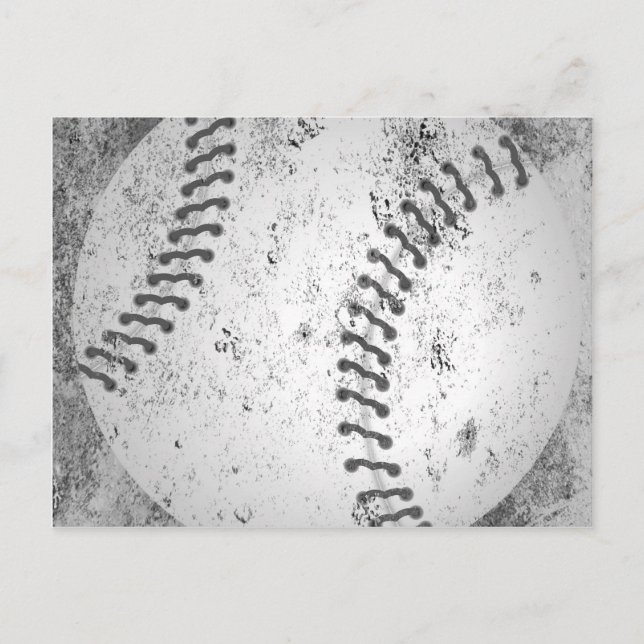 Grunge Baseball Postcard (Front)