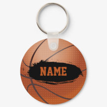Grunge Basketball Personalised Keychain