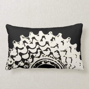 Grunge Bicycle Cog Throw Pillow