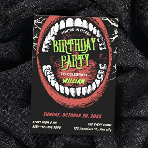 Grunge birthday party invitation
