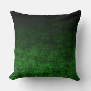 Grunge Black and Green Ombre Cushion