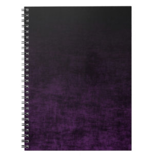 Grunge Black and Purple Ombre Notebook
